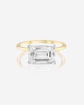 3.00 Carat Emerald Cut East West Diamond Proposal Ring - Evara Jewelry LLC