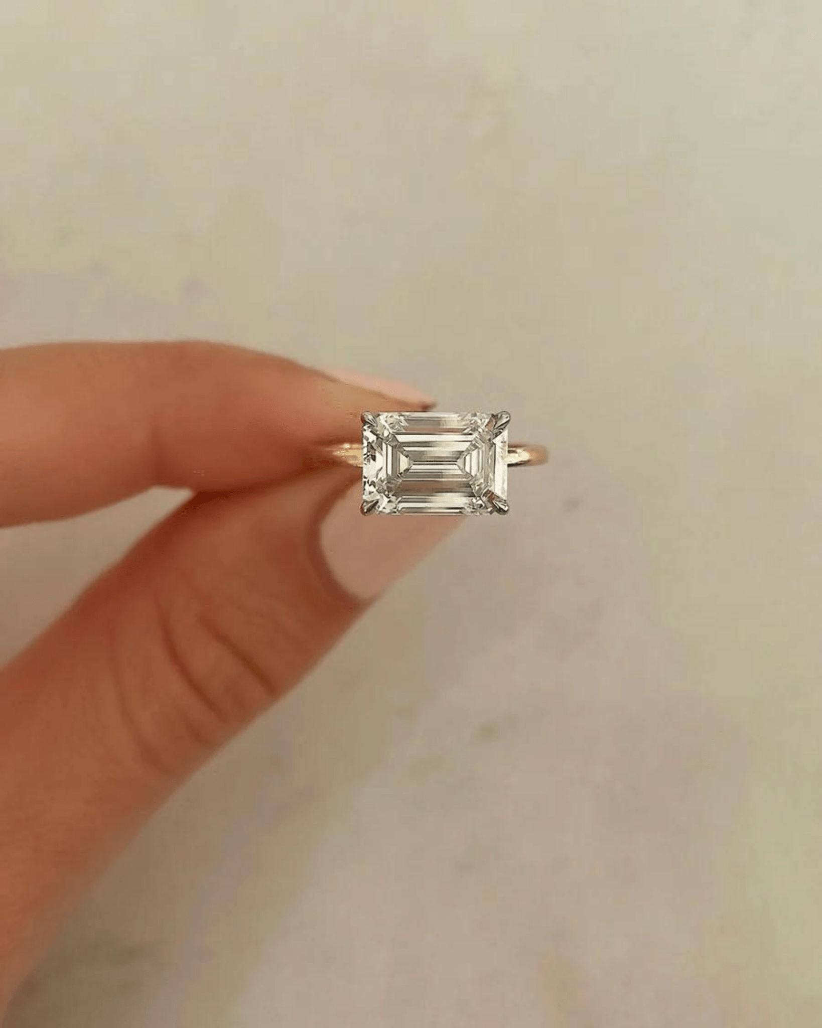3.00 Carat Emerald Cut East West Diamond Proposal Ring - Evara Jewelry LLC