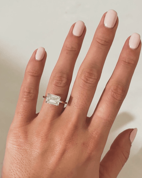 3.00 Carat Emerald Cut East West Diamond Proposal Ring - Evara Jewelry LLC