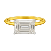 3.00 Carat Emerald Cut East West Diamond Proposal Ring - Evara Jewelry LLC