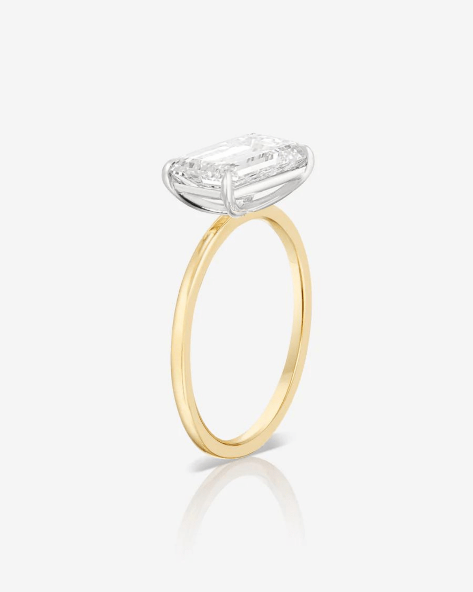 3.00 Carat Emerald Cut East West Diamond Proposal Ring - Evara Jewelry LLC