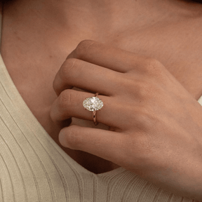 3.00 Carat Oval Cut Diamond Engagement Ring - Evara Jewelry LLC