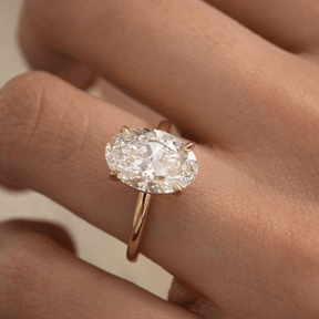 3.00 Carat Oval Cut Diamond Engagement Ring - Evara Jewelry LLC