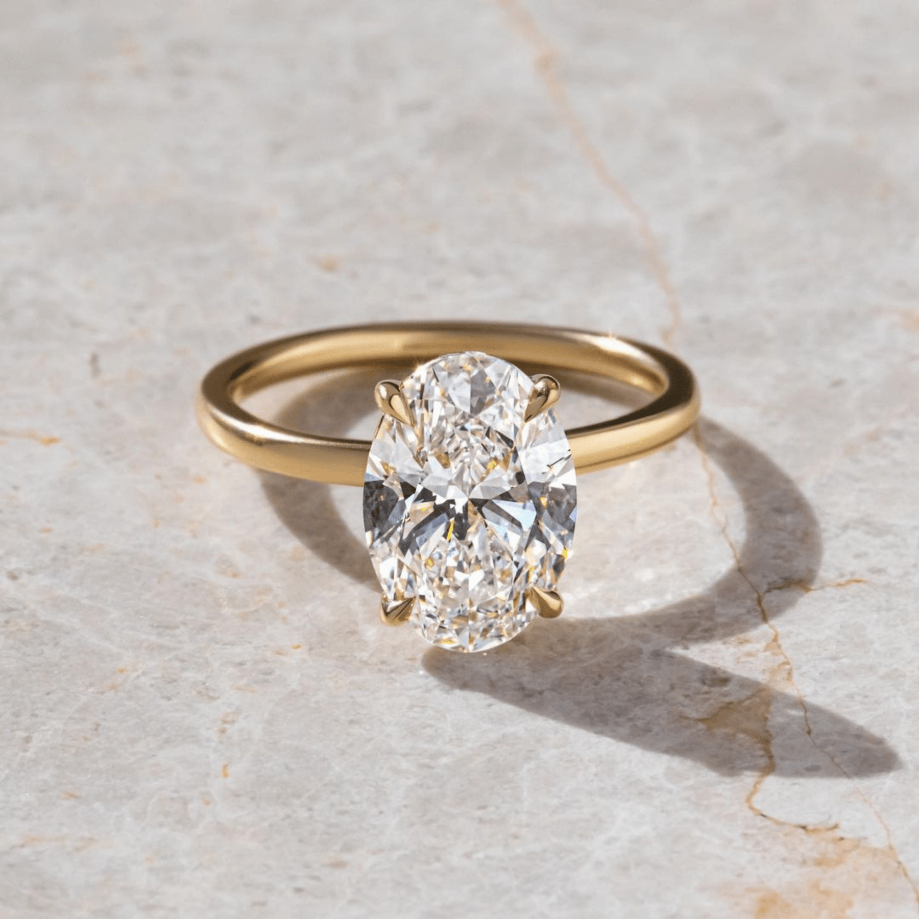 3.00 Carat Oval Cut Diamond Engagement Ring - Evara Jewelry LLC