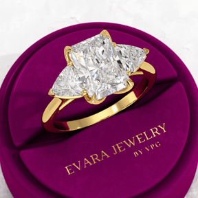 3.00 Carat Radiant Cut Diamond Engagement Ring - Evara Jewelry LLC