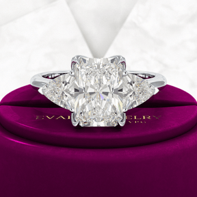 3.00 Carat Radiant Cut Diamond Engagement Ring - Evara Jewelry LLC
