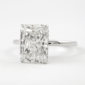 3.00 Carat Radiant Cut Diamond Engagement Ring with Hidden Halo - Evara Jewelry LLC