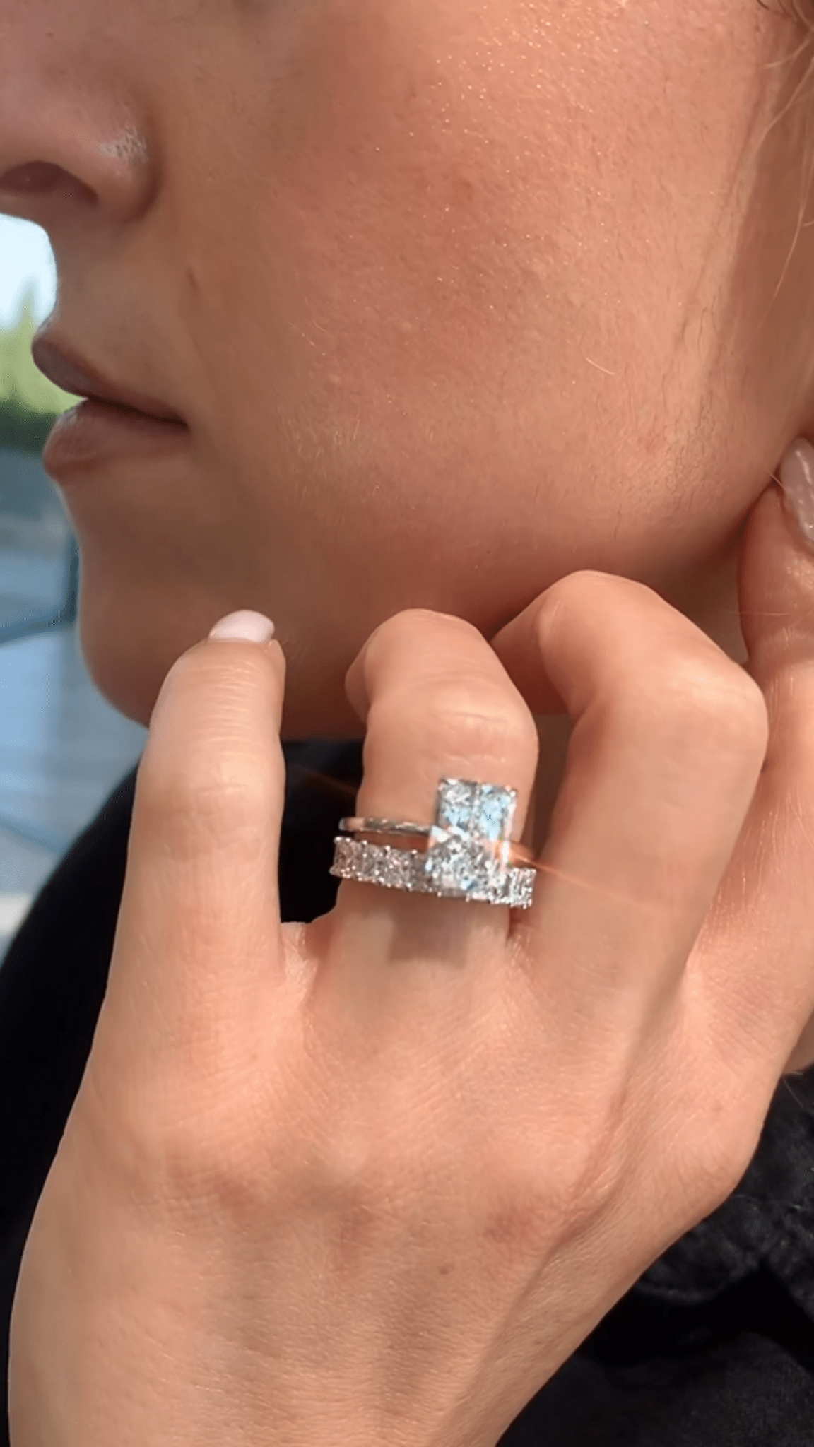 3.00 Carat Radiant Cut Diamond Engagement Ring with Hidden Halo - Evara Jewelry LLC