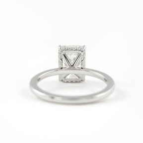 3.00 Carat Radiant Cut Diamond Engagement Ring with Hidden Halo - Evara Jewelry LLC