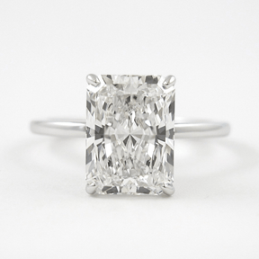 3.00 Carat Radiant Cut Diamond Engagement Ring with Hidden Halo - Evara Jewelry LLC