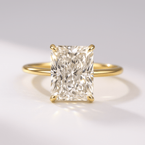 3.00 Carat Radiant Cut Diamond Engagement Ring with Hidden Halo - Evara Jewelry LLC