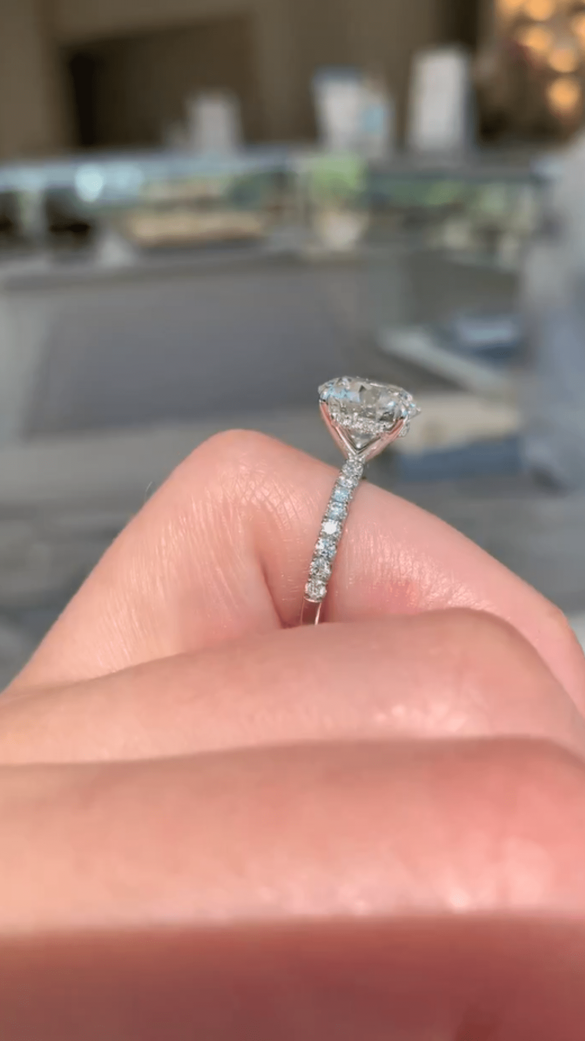 3.00 Carat Round Cut Minimalist Pave Engagement Ring with Hidden Halo - Evara Jewelry LLC