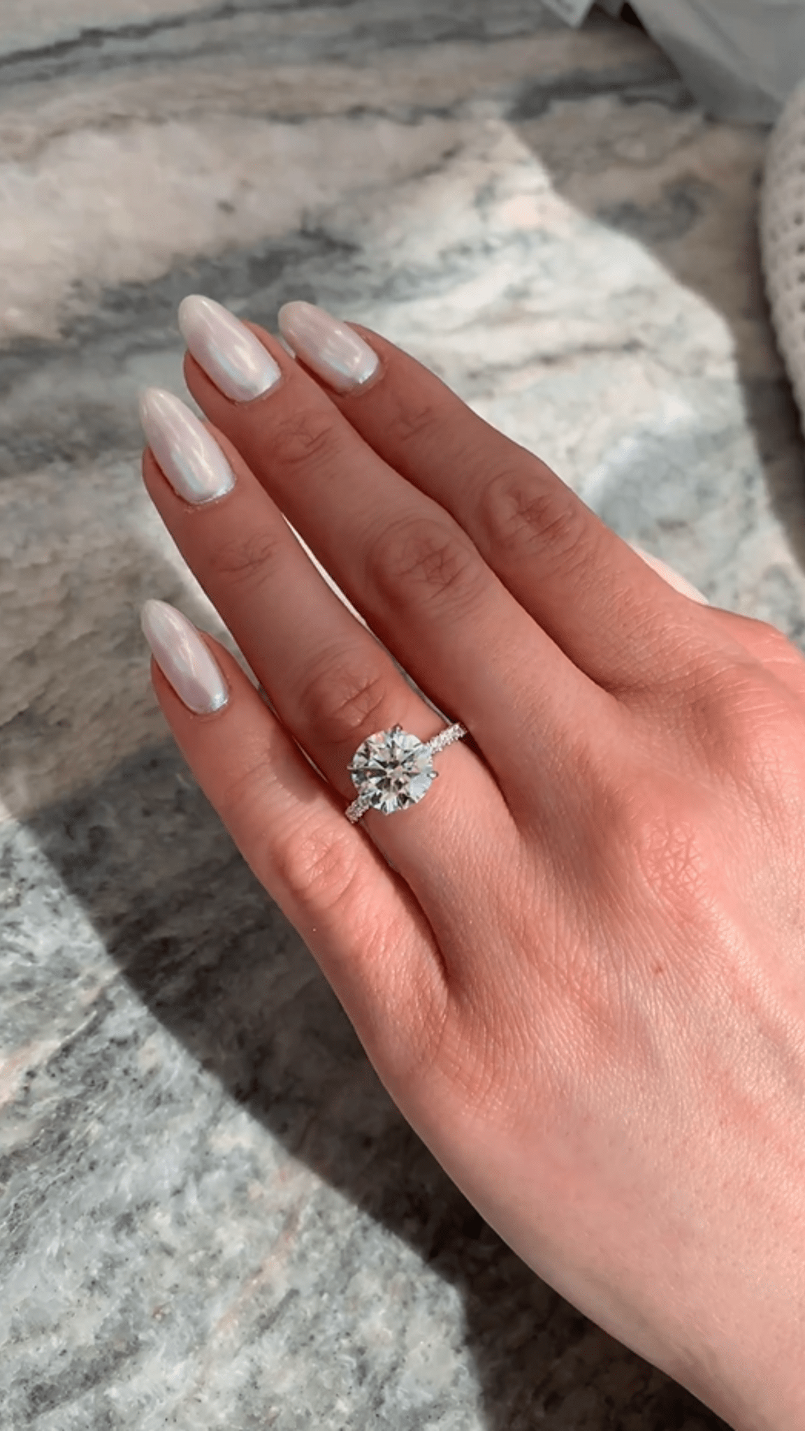 3.00 Carat Round Cut Minimalist Pave Engagement Ring with Hidden Halo - Evara Jewelry LLC