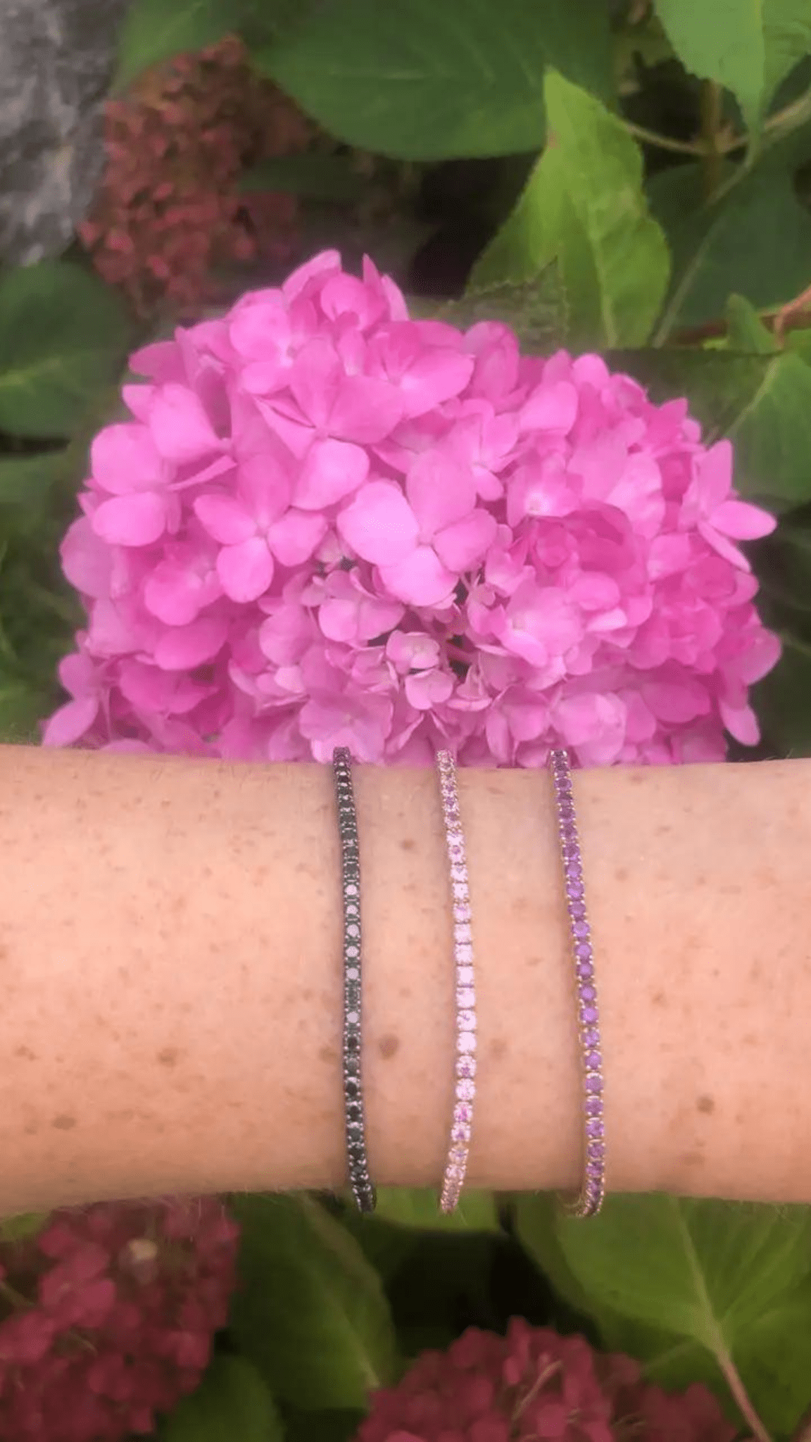 3.24 Carat Purple Amethyst Tennis Bracelet in 14K/18K Solid Gold - Evara Jewelry LLC