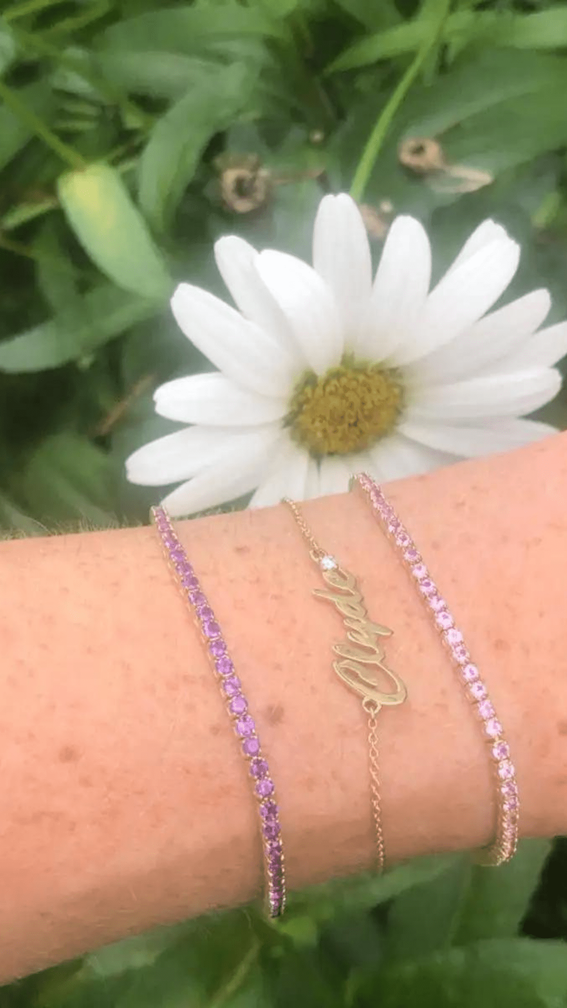 3.24 Carat Purple Amethyst Tennis Bracelet in 14K/18K Solid Gold - Evara Jewelry LLC