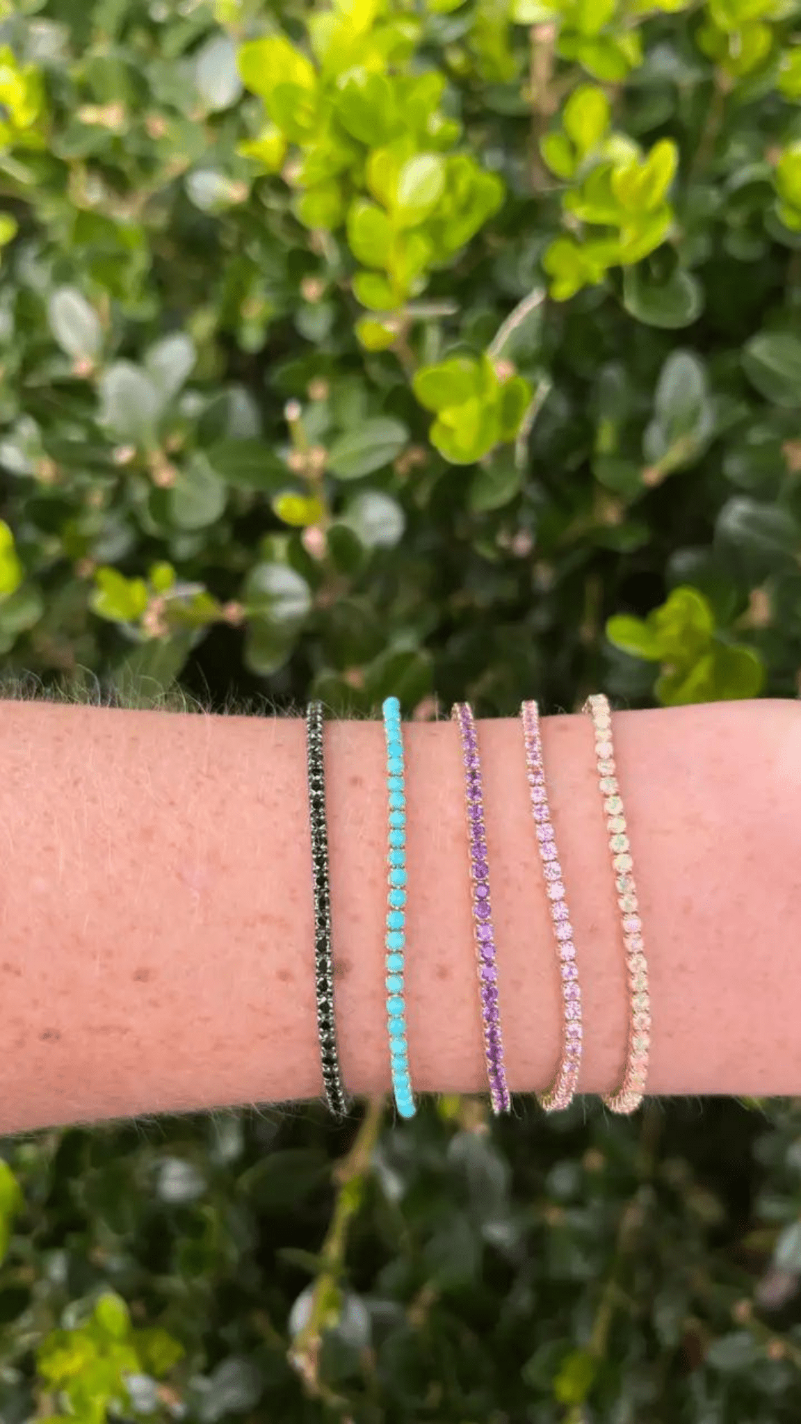 3.24 Carat Purple Amethyst Tennis Bracelet in 14K/18K Solid Gold - Evara Jewelry LLC