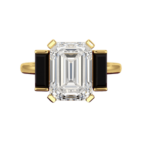 3 Carat Emerald Cut Art Deco Lab Grown Diamond Engagement Ring