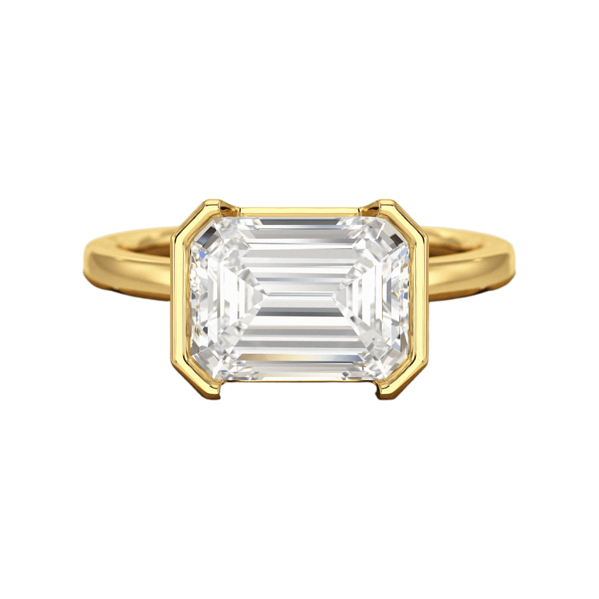 3 Carat Emerald Cut East West Anniversary Ring