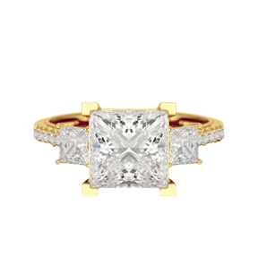 3 Carat Princess Cut Lab Grown Diamond Wedding Ring