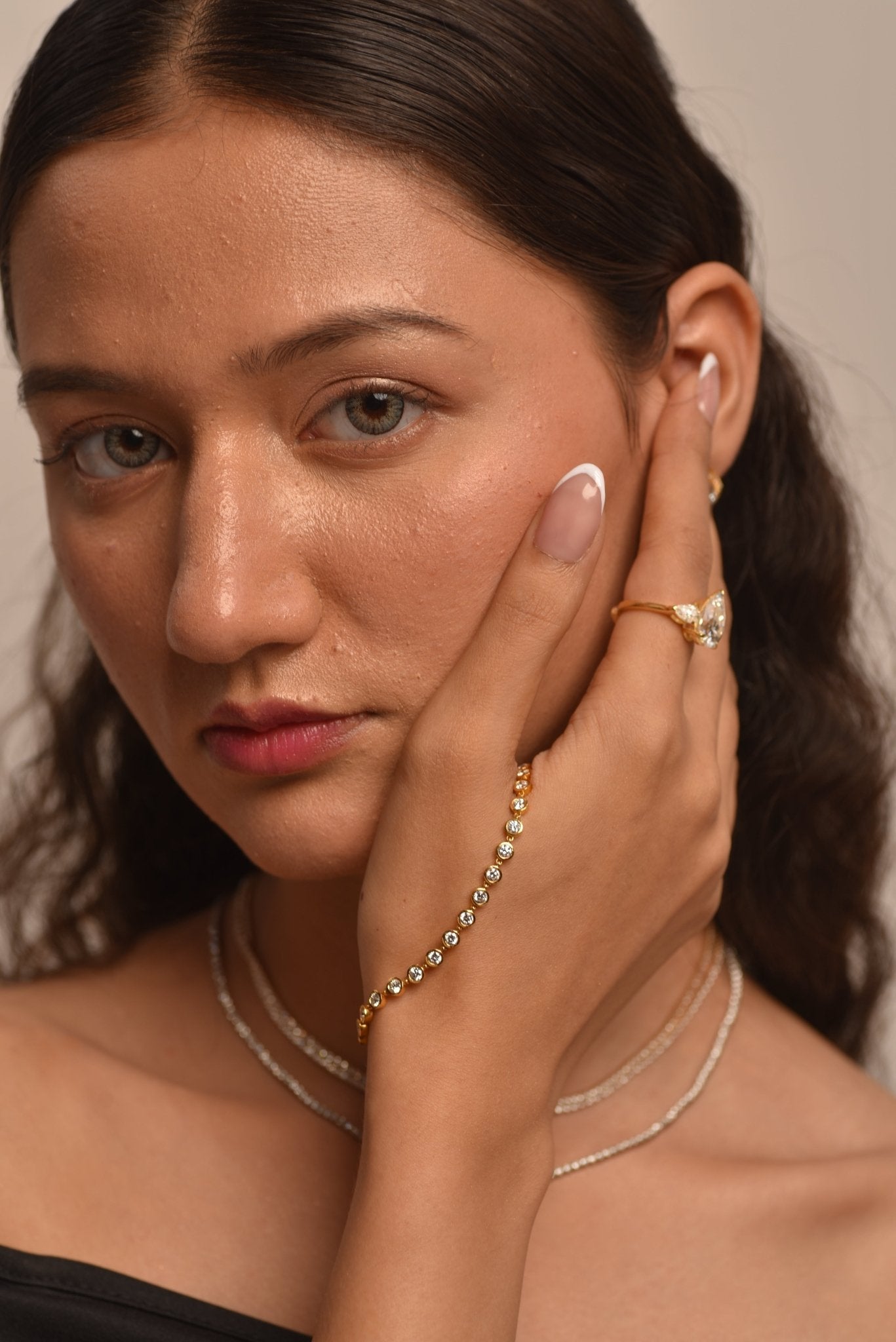 4 Carat Bezel Set Round Cut Diamond Gold Minimalist Tennis Bracelet - Evara Jewelry LLC