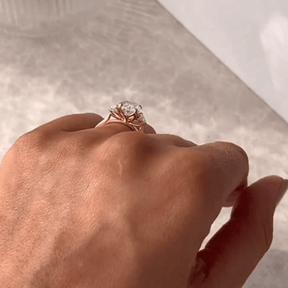 4 Carat Elongated Oval Three Stone Engagement Ring - Evara Jewelry LLC