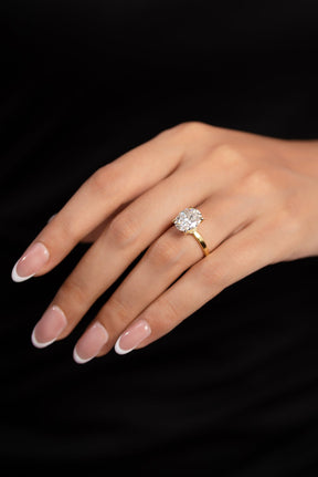 4 Carat Oval Cut Diamond Engagement Ring - Evara Jewelry LLC