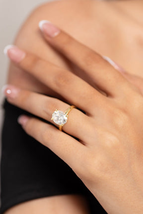 4 Carat Oval Cut Diamond Engagement Ring - Evara Jewelry LLC