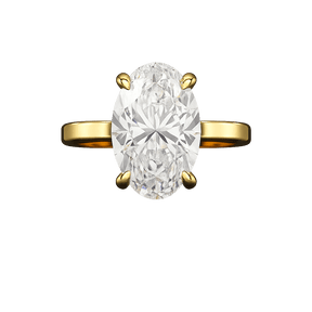 4 Carat Oval Cut Diamond Engagement Ring - Evara Jewelry LLC