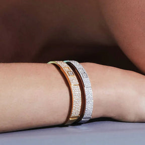 4.50 Carat Diamond Star & Pave Set Cuff Bracelet - Evara Jewelry LLC