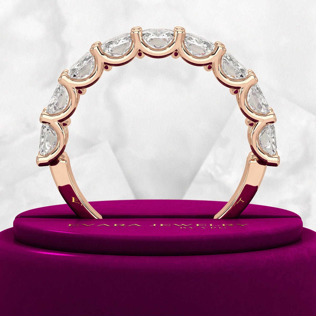 4.50 Carat Radiant Cut Diamond Statement Band - Evara Jewelry LLC