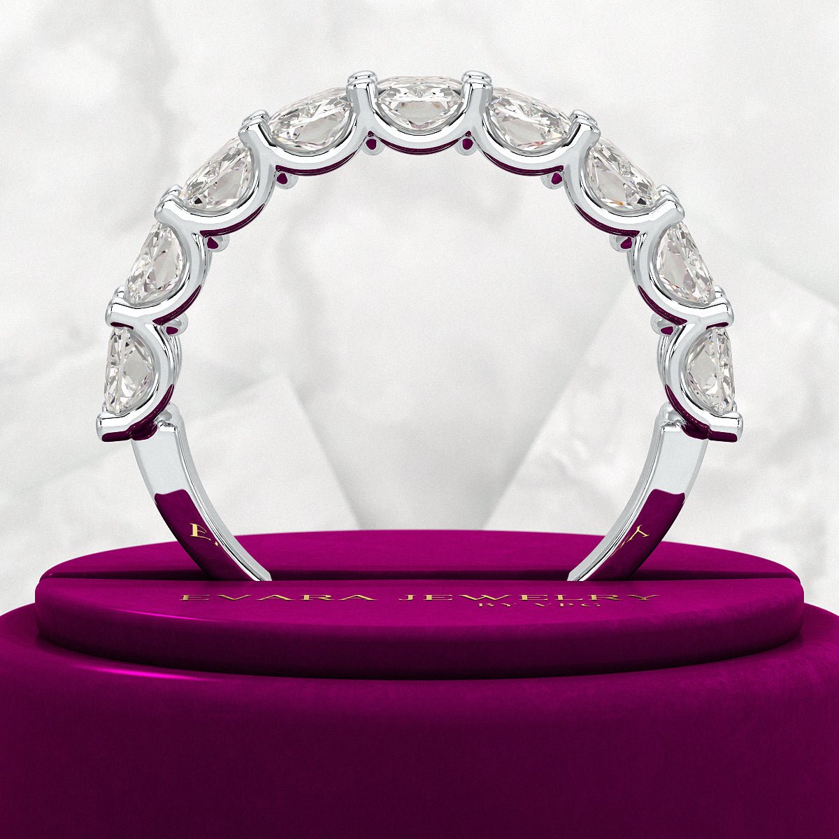 4.50 Carat Radiant Cut Diamond Statement Band - Evara Jewelry LLC