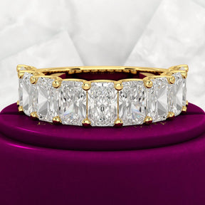 4.50 Carat Radiant Cut Diamond Statement Band - Evara Jewelry LLC