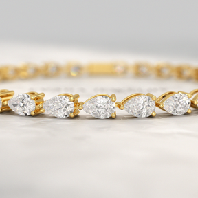 11 Carats Pear Cut Diamond Luxury Tennis Bracelet