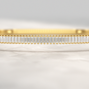 1.35 Carats Diamond Baguette Bangle Bracelet