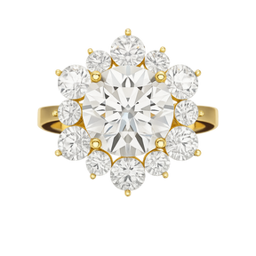 4 Carat Lab Grown Diamond Cluster Ring