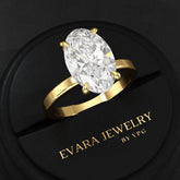 4 Carat Oval Cut Diamond Engagement Ring