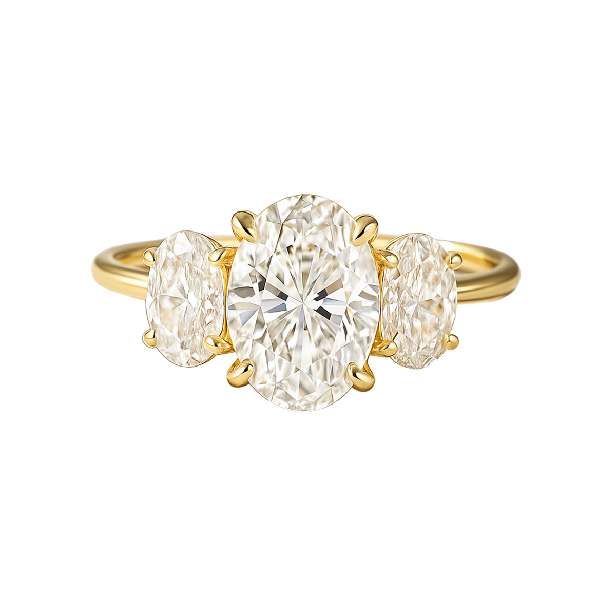 1.00 Carats Oval Cut Lab Grown Diamond Engagement Ring