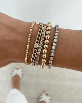 5 Carat Bezel Set Emerald Cut Luxury Diamond Tennis Bracelet in 14K Gold - Evara Jewelry LLC