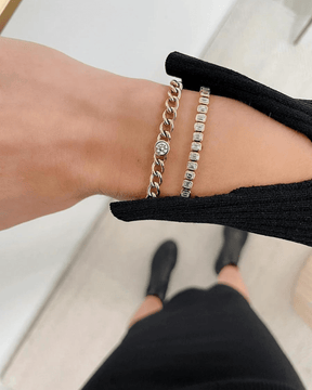 5 Carat Bezel Set Emerald Cut Luxury Diamond Tennis Bracelet in 14K Gold - Evara Jewelry LLC