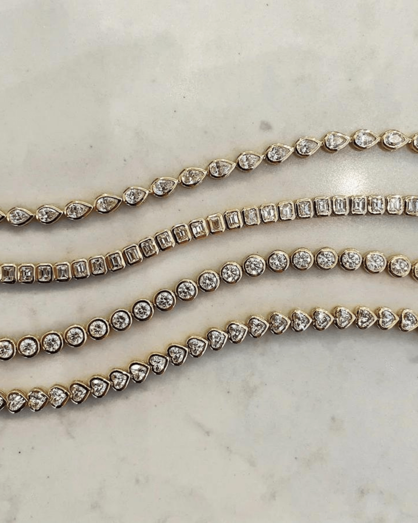 5 Carat Bezel Set Emerald Cut Luxury Diamond Tennis Bracelet in 14K Gold - Evara Jewelry LLC