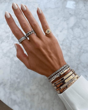 5 Carat Bezel Set Emerald Cut Luxury Diamond Tennis Bracelet in 14K Gold - Evara Jewelry LLC