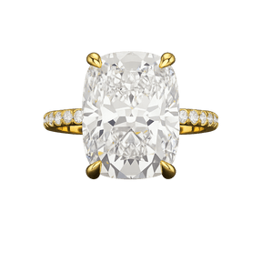 5 Carat Elongated Cushion Cut Diamond Wedding Ring - Evara Jewelry LLC