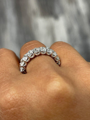 5 Carat Oval Cut Diamond Minimalist Eternity Wedding Band - Evara Jewelry LLC