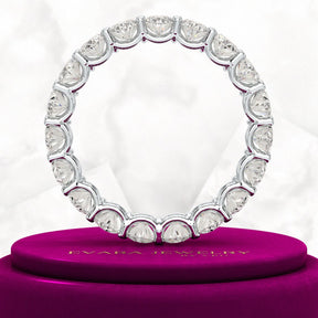 5 Carat Oval Cut Diamond Minimalist Eternity Wedding Band - Evara Jewelry LLC