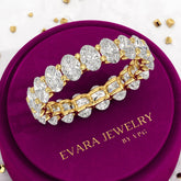 5 Carat Oval Cut Diamond Minimalist Eternity Wedding Band - Evara Jewelry LLC