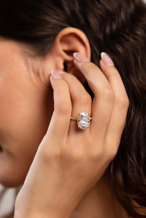5 Carat Oval Cut Diamond Wedding Ring - Evara Jewelry LLC