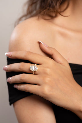 5 Carat Oval Cut Diamond Wedding Ring - Evara Jewelry LLC