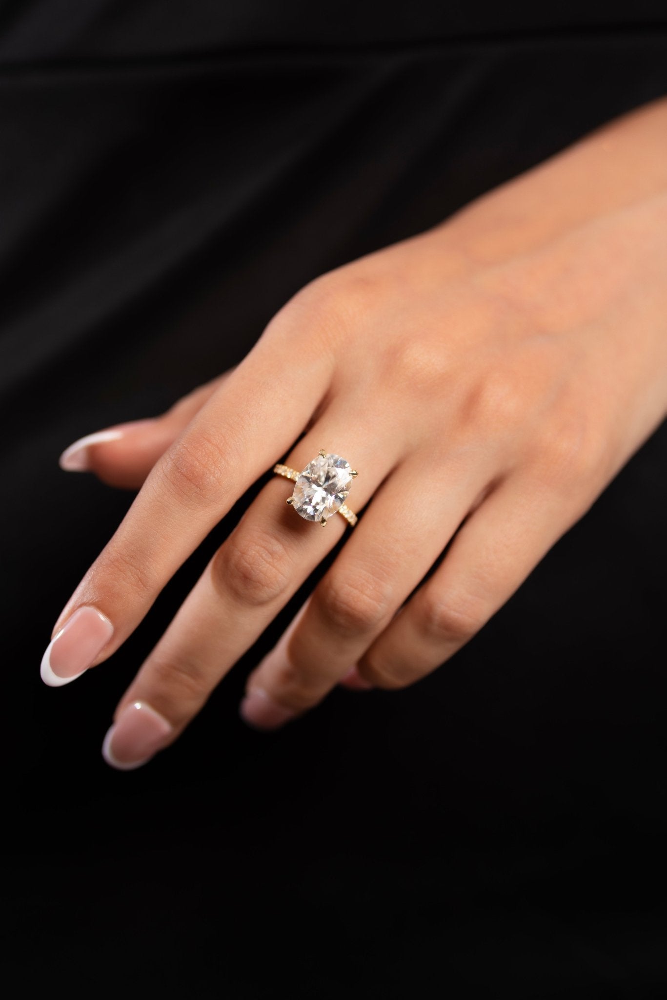 5 Carat Oval Cut Diamond Wedding Ring - Evara Jewelry LLC