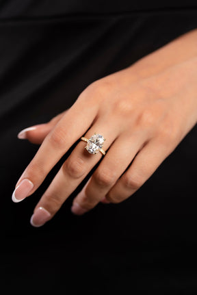 5 Carat Oval Cut Diamond Wedding Ring - Evara Jewelry LLC