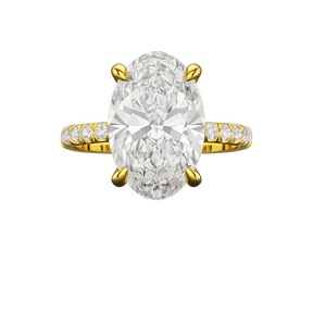 5 Carat Oval Cut Diamond Wedding Ring - Evara Jewelry LLC